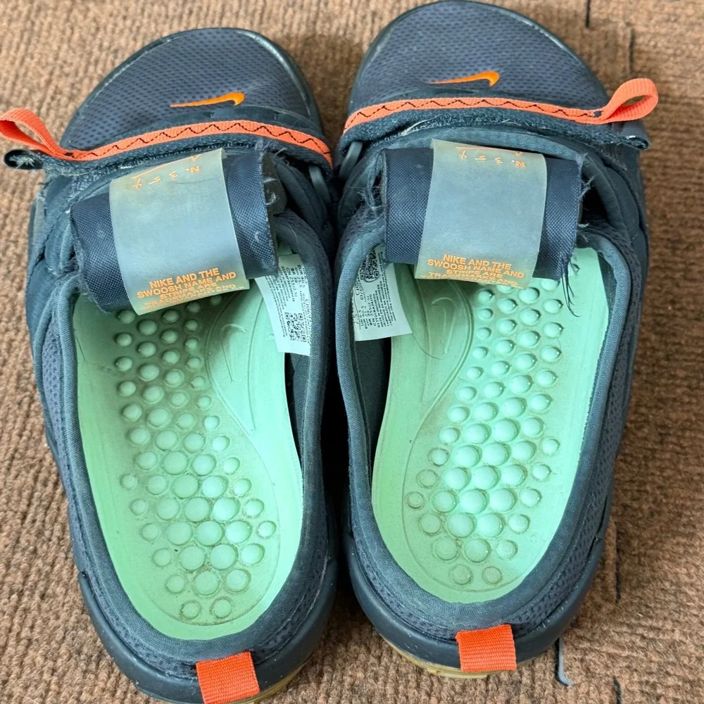 Nike Offline Anthracite N.354‎ Men's Mules CJ0693-003 Gray Orange Size 7.5 B+